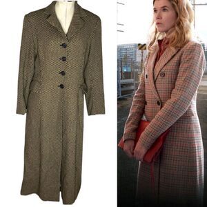 Vintage Pat McDonagh Tweed Wool Women’s‎ Long Dress Coat 8 Medium